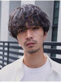 難波シャドウパーマツイストスパイラルパーマツーブロックウルフ