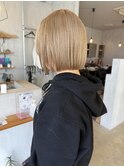 ミルクティーベージュミニボブハイトーン