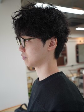 クオル キャスト 熊本(QOL×cast) 無造作マッシュニュアンスツイストパーマ