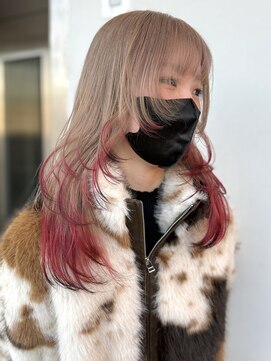 ロンド 表参道店(Lond) イメチェン/ピンクベージュ/バタフライカット/イメチェン/表参道