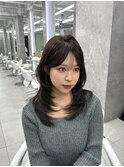 グレージュ/ハッシュカット/顔まわりカット