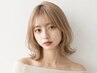 【透明感ハイトーンへ】カット+ダブルカラー+超音波トリートメント