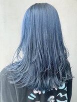 アルバム 銀座(ALBUM GINZA)&nbsp;ネイビーブルー_ココアブラウンフリンジウェーブ_ba297083