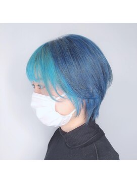 ヘアーデザインルアナ(Hair design Luana.) 水色×ブルー