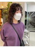 ウルフなくるくるパーマ