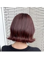 オル(Olu)&nbsp;【MIZUKI 】切りっぱなしボブ×ピンクブラウン