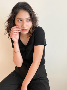 マイラ 銀座(myla) ウェーブ巻き大人かわいいグレージュアッシュボブ【Yamaki】