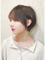 韓国ヘアー　斜めバング　大人ガーリー　大場猛