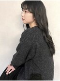 暗髪透明感 韓国風ロング　