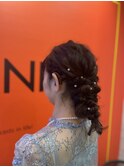 編みおろしヘアアレンジ