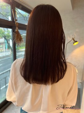 ジル アンク(Jill ankh) 《Jillankh 姫路駅前》縮毛矯正　グレージュブラウン　艶髪