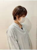 絶壁解消！小顔愛されショート大人ガーリーチョコレートカラー