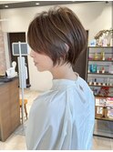 前髪あり耳掛け丸みくびれショートボブ20代30代40代50代(蘭)