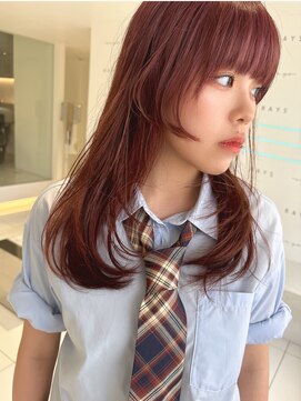 シー 立川(Si) 姫カットレイヤー/赤ピンク