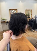 くしゅっとショートパーマ