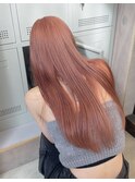 コーラルピンク・表参道ブリーチ・ハイトーンピンク・オレンジ