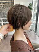 2024秋冬トレンド　渋谷　20代30代40代ひし形ショートボブ