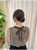 カチモリヘア/シニヨン/パール/お呼ばれヘアアレンジ