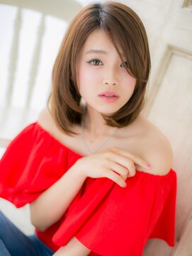 モッズ ヘア 福岡姪浜店(mod's hair) mod's姪浜/斜めバング前下がり姫カットレイヤーミディアムi