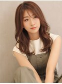 透明感♪髪質改善カラー小顔艶感ロングミルクティーベージュ