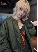 シャギーボブ×ブロンド