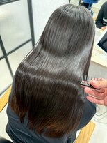 ハーシーバイアポロ 相模大野(HERSHE by apollo)&nbsp;x髪質改善/ホワイトグレージュ/レイヤーカット/チェリーブラウン