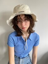 エイチ 天神橋(H)&nbsp;ホワイトグレージュミニウルフデジタルパーマウルフカット