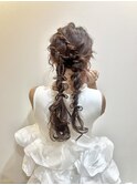 ツイン編みおろしヘアセット＊