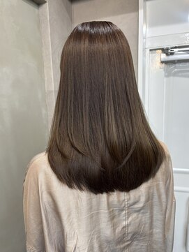 ファビ 渋谷(Fab) くびれヘア/暗めカラー/アプリコットオレンジ/縮毛矯正