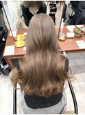韓国風レイヤーカットブリーチダブルカラー前髪