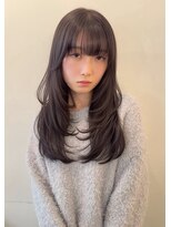 レル(lelu) 顔まわりレイヤー×韓国風ナチュラルロング