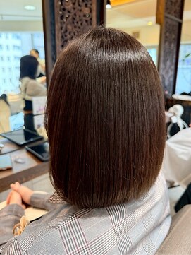 ヘアリゾート粋 ティガ 池袋店(tiga) 艶髪ミディアムボブ/ナチュラルブラウン/ストレート