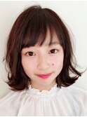 心斎橋FullBright★毛先の質感遊ぶ進化系小顔ボブディデザイン