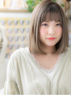 カバーヘア イヴ 戸頭店(COVER HAIR EVE) シースルーバンググラデーションカラーボブa戸頭10代20代30代