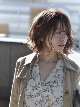 アヴァンス 広島本通店(AVANCE.) エアリーショートボブ×シアーグレージュ