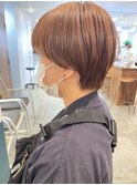 すっきりショート×オレンジベージュ　stylist 中村瑞貴