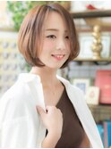 かきあげ前髪前下がりハイライト大人ボブa志木20代30代40代50代