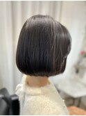 大人可愛い30代40代50代パッツンボブシンプルショートボブ代官山