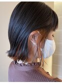 ボブ/イヤリングカラー/ブリーチあり