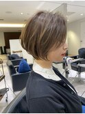 くびれショート/マロンブラウン/大人ショートボブ/山口
