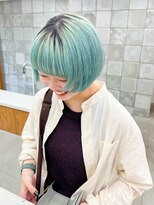 トゥコ(tuco)&nbsp;ミニボブ　ペールトーン　水色　ショート