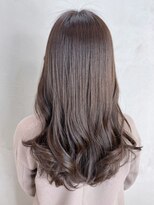 アイティーバイアルバム 藤沢店(IT by ALBUM)&nbsp;ブラウンベージュ_斜めバンググレージュカラーシルキー_ba444021