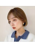 韓国風 ナチュラル Aラインの甘辛ショートボブ 代々木/新宿