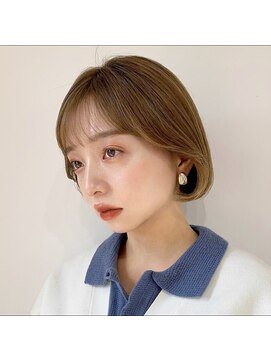 ジジ 代々木(Gigi) 韓国風 ナチュラル Aラインの甘辛ショートボブ 代々木/新宿