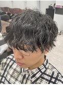メンズ 波巻きパーマ