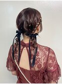 金箔付きヘアアレンジ