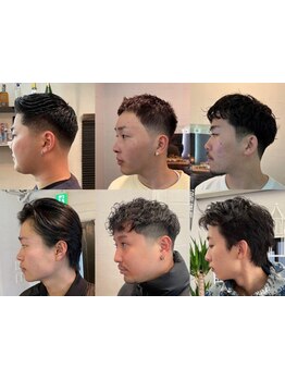 バーバー定番のフェードスタイルがこだわり!幅広いメンズに◎[MEN'S/メンズ/フェード/パーマ/堀江/学割U24]