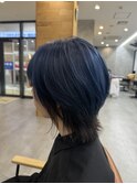 ウルフカット×逆インナーカラー