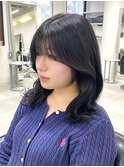 ミディアム　小顔顔周り　くびれ巻き　髪質改善　博多美容室