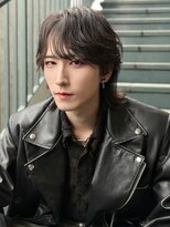 ジーナ 天神(Zina)&nbsp;黒髪シースルーフェザーウルフ 【メンズサロンZina 天神】